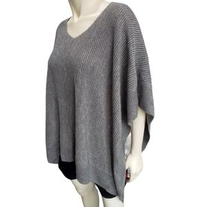 Loft Knit Poncho Gray